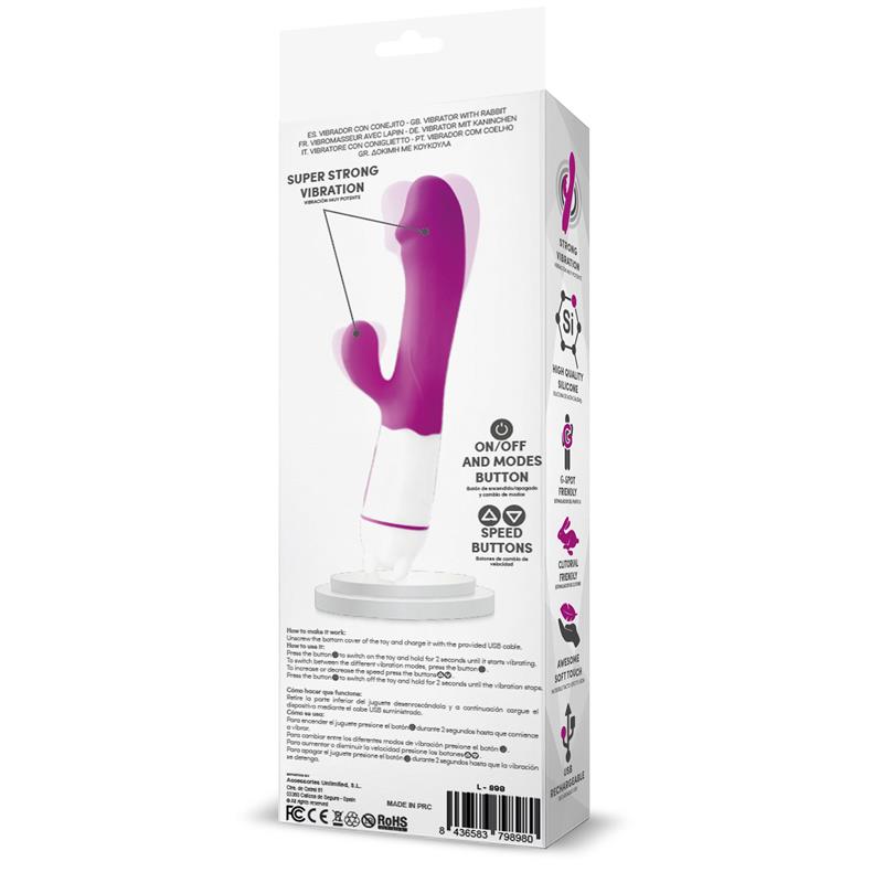LATETOBED - ELLYS VIBRADOR USB 36 FUNCIONES SILICONA PÚRPURA