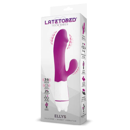 LATETOBED - ELLYS VIBRADOR USB 36 FUNCIONES SILICONA PÚRPURA
