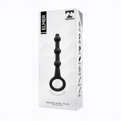 TARDENOCHE - ELMER PLUG ANAL CON ARO DE FÁCIL EXTRACCIÓN SILICONA NEGRO