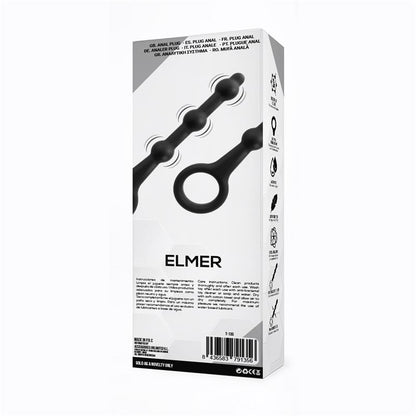 TARDENOCHE - ELMER PLUG ANAL CON ARO DE FÁCIL EXTRACCIÓN SILICONA NEGRO
