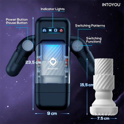 INTOYOU - ELON MASTURBADOR INTELIGENTE FUNCIÓN UP AND DOWN, CALOR, VIBRACIÓN Y SOPORTE MOVIL