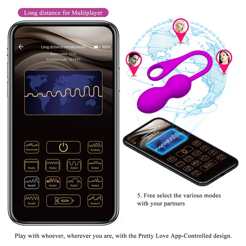 PRETTYLOVE - ELVIRA BOLAS KEGEL CON VIBRACIÓN Y APP