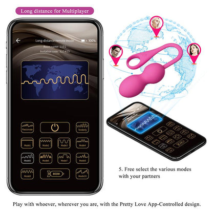 PRETTYLOVE - ELVIRA BOLAS KEGEL CON VIBRACIÓN Y APP