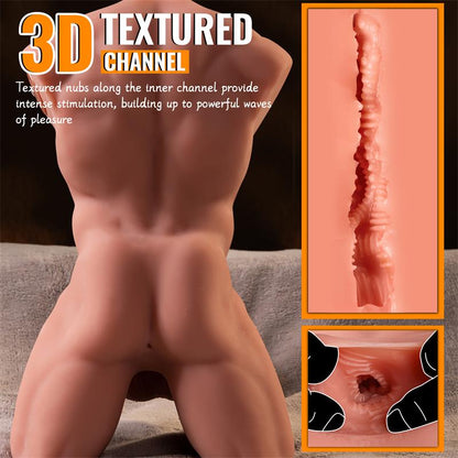 XISE - ELY TORSO CON DILDO DESMONTABLE, THRUSTING Y APP 4.1 KG