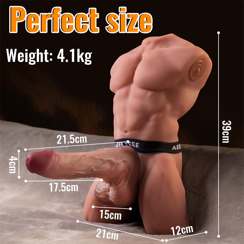 XISE - ELY TORSO CON DILDO DESMONTABLE, THRUSTING Y APP 4.1 KG