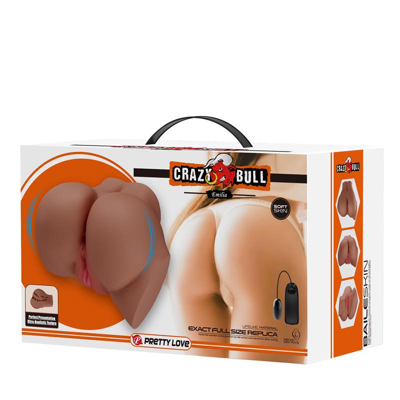 CRAZY BULL - EMILIA MASTURBADOR CON VIBRACIÓN VAGINA Y ANO