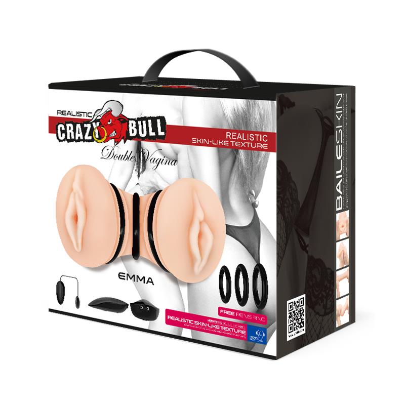 CRAZY BULL - EMMA MASTURBADOR DOBLE CON VIBRACIÓN