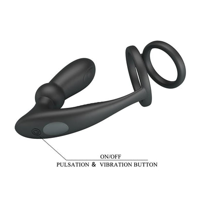 PRETTYLOVE - EMONI ANILLO VIBRADOR PARA EL PENE Y PLUG ANAL