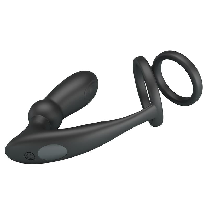 PRETTYLOVE - EMONI ANILLO VIBRADOR PARA EL PENE Y PLUG ANAL