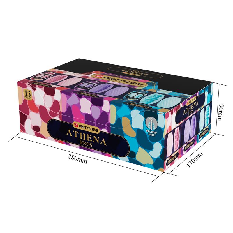 PRETTYLOVE - EROS HUEVO MASTURBADOR DISPLAY 15 UDS SURTIDO