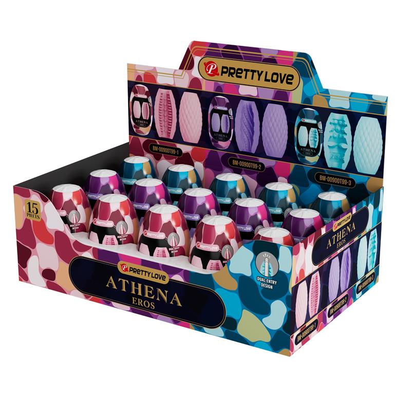 PRETTYLOVE - EROS HUEVO MASTURBADOR DISPLAY 15 UDS SURTIDO