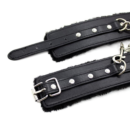 LATETOBED BDSM LINE - ESPOSAS CON FORRO INTERIOR AJUSTABLES 30 CM NEGRO