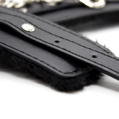 LATETOBED BDSM LINE - ESPOSAS CON FORRO INTERIOR AJUSTABLES 30 CM NEGRO