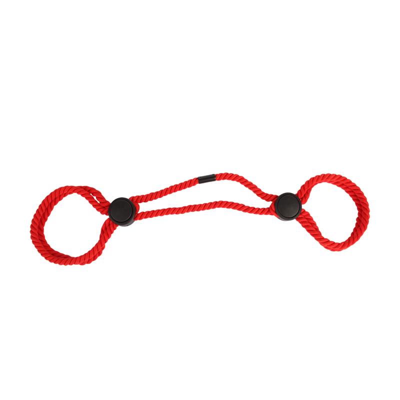 CHISA - ESPOSAS DE ALGODÓN ROJO AJUSTABLES