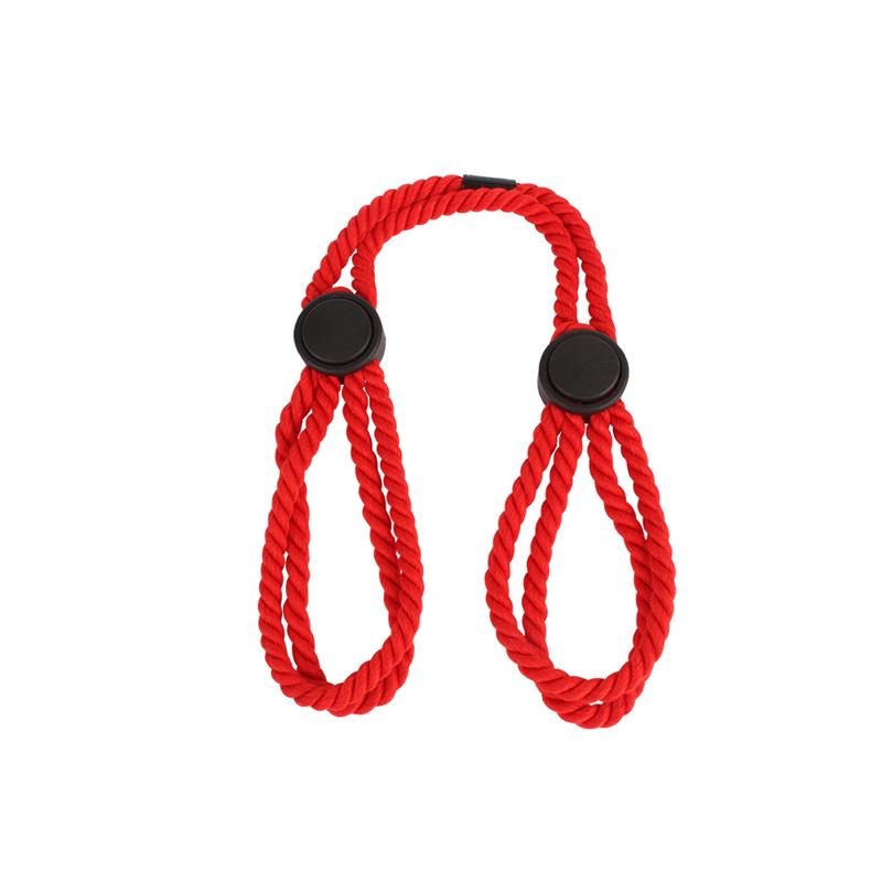 CHISA - ESPOSAS DE ALGODÓN ROJO AJUSTABLES
