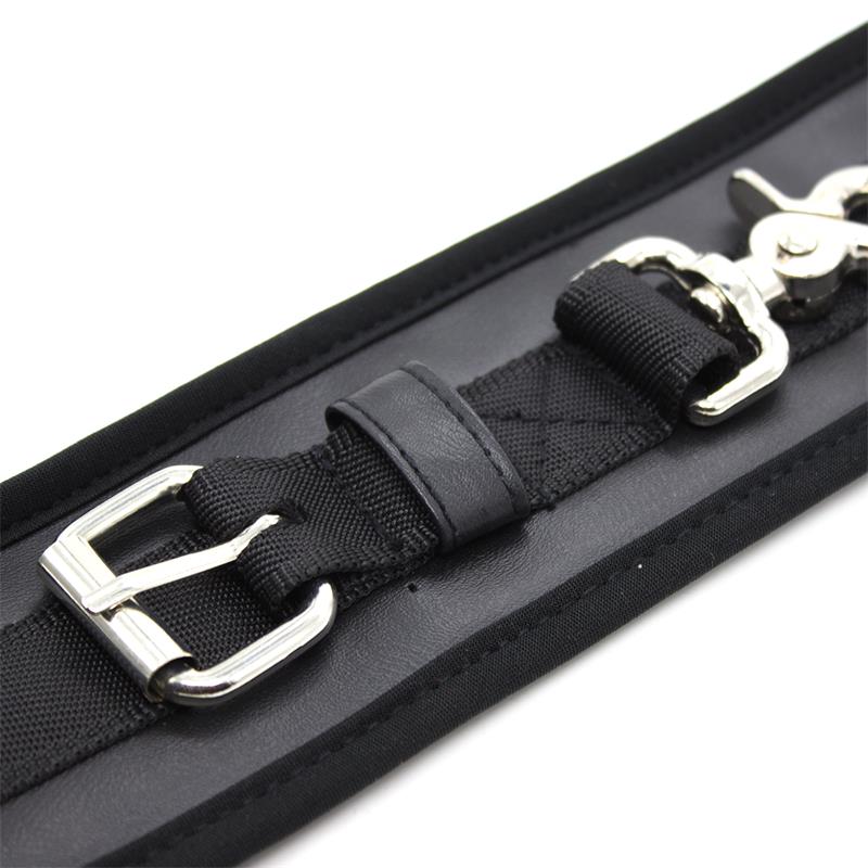 LATETOBED BDSM LINE - ESPOSAS DE CUERO MOSQUETON GRANDE NEGRO