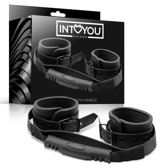INTOYOU BLACK SHADOW - ESPOSAS DE CUERO VEGANO CON ASIDERO