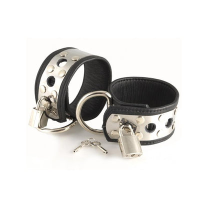 BONDAGE PLAY - ESPOSAS DE CUERO Y METAL AJUSTABLE