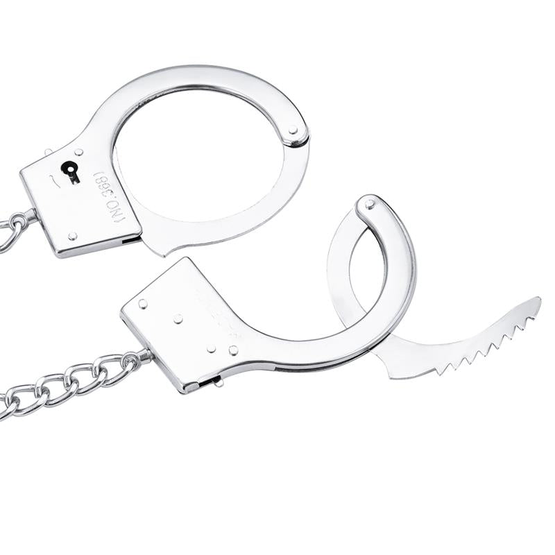 LATETOBED BDSM LINE - ESPOSAS DE METAL CON CADENA Y PLUG ANAL