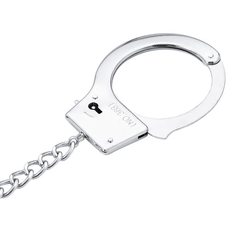 LATETOBED BDSM LINE - ESPOSAS DE METAL CON CADENA Y PLUG ANAL