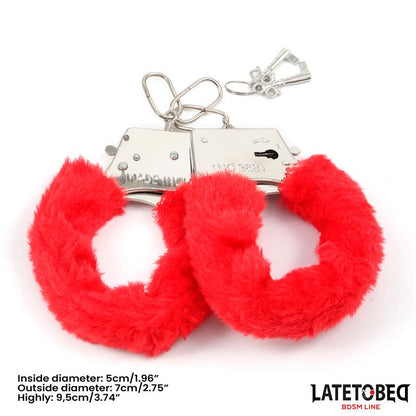LATETOBED BDSM LINE - ESPOSAS DE METAL FURRY CON PELO ROJO