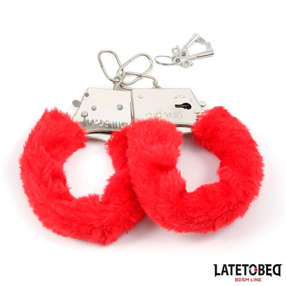 LATETOBED BDSM LINE - ESPOSAS DE METAL FURRY CON PELO ROJO