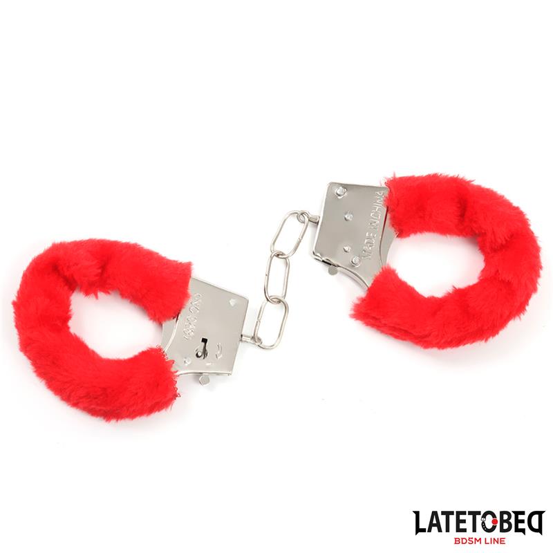 LATETOBED BDSM LINE - ESPOSAS DE METAL FURRY CON PELO ROJO
