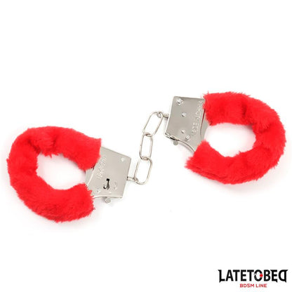 LATETOBED BDSM LINE - ESPOSAS DE METAL FURRY CON PELO ROJO