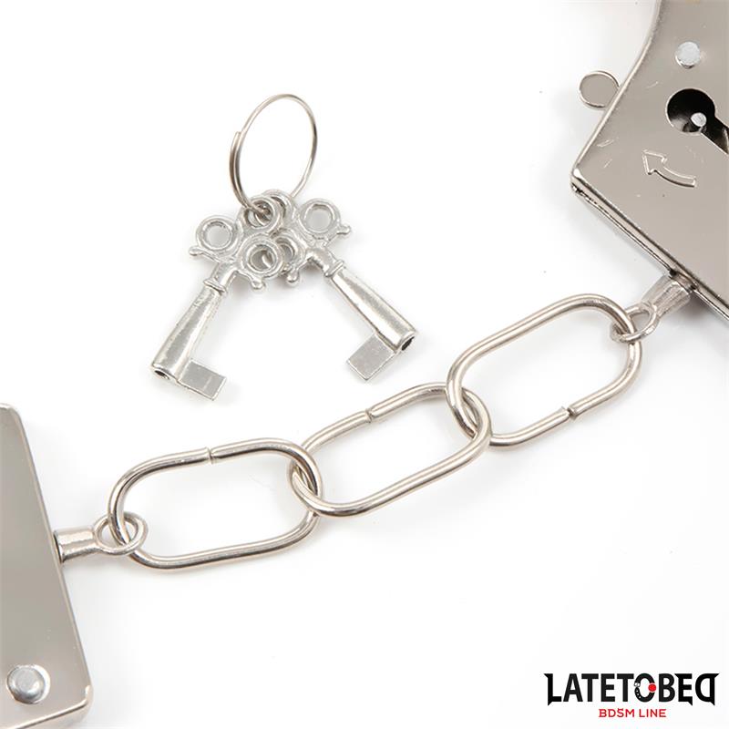 LATETOBED BDSM LINE - ESPOSAS DE METAL FURRY CON PELO ROJO