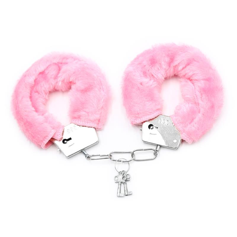 INTOYOU BDSM LINE - ESPOSAS DE METAL PARA MUÑECAS CON PELO ROSA