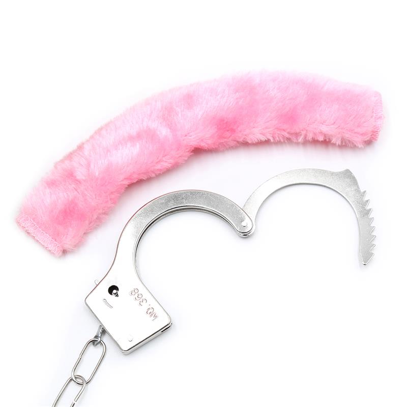 INTOYOU BDSM LINE - ESPOSAS DE METAL PARA MUÑECAS CON PELO ROSA