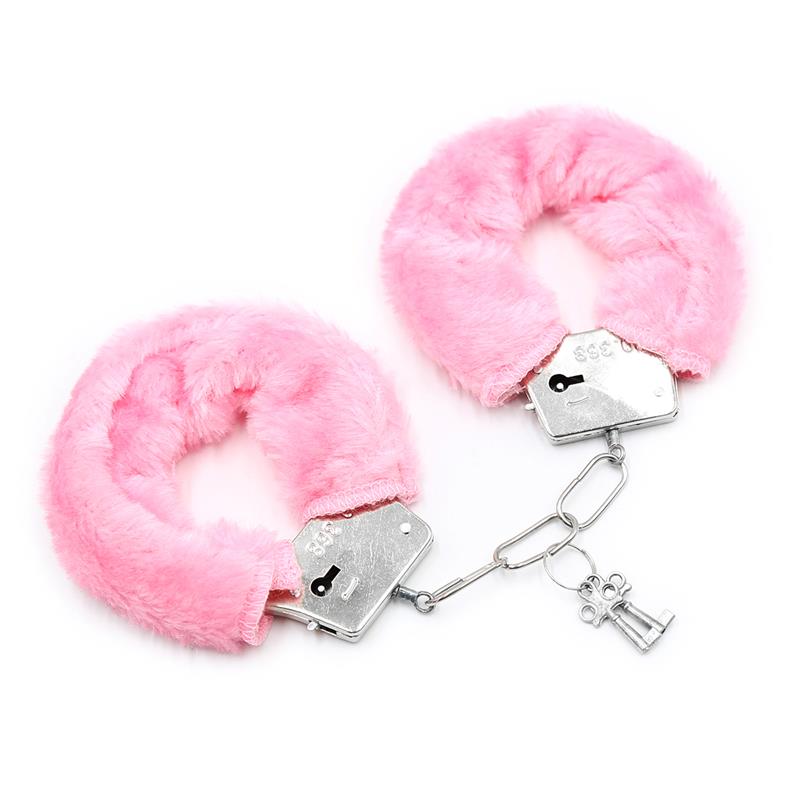 INTOYOU BDSM LINE - ESPOSAS DE METAL PARA MUÑECAS CON PELO ROSA