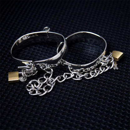 LATETOBED BDSM LINE - ESPOSAS DE METAL PARA TOBILLOS MUJER 8 CM