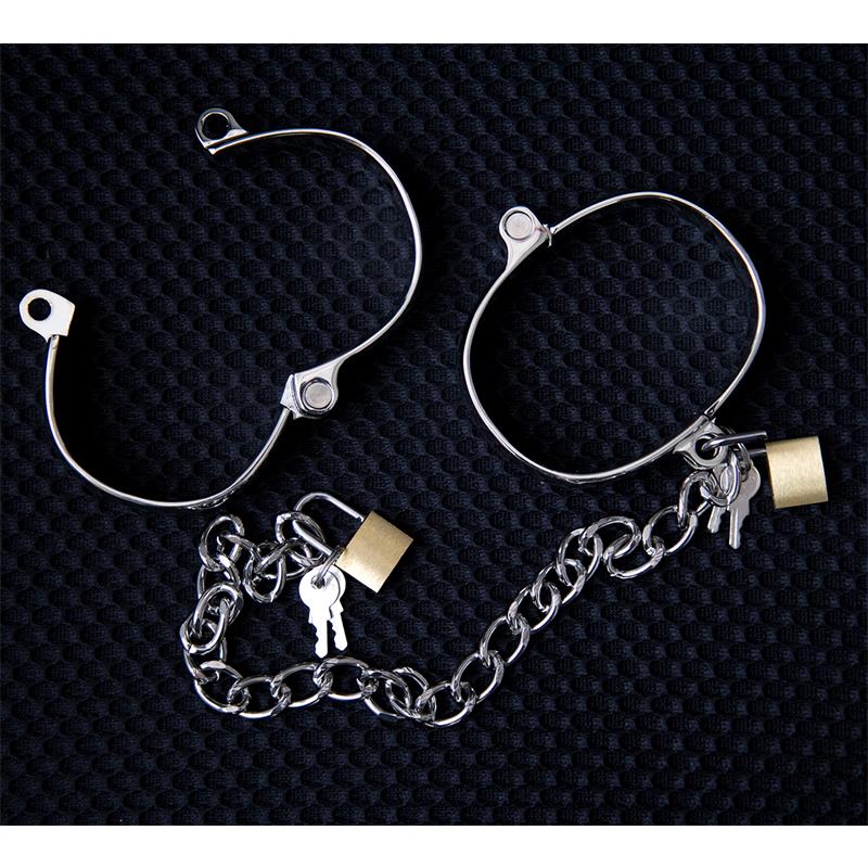 LATETOBED BDSM LINE - ESPOSAS DE METAL PARA TOBILLOS MUJER 8 CM
