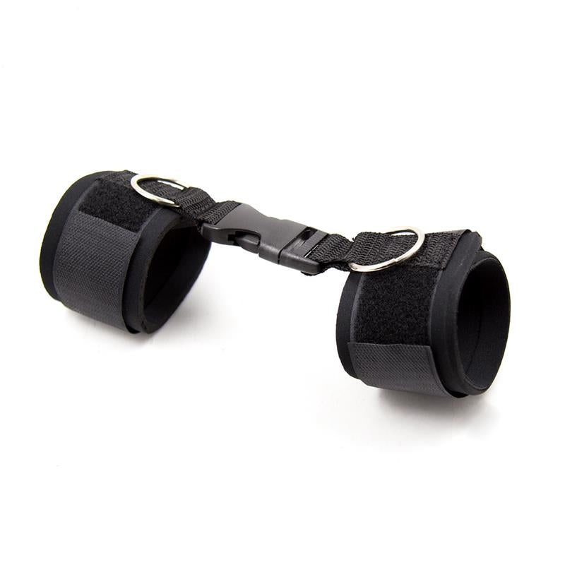 LATETOBED BDSM LINE - ESPOSAS DE NEOPRENO PARA TOBILLOS CON VELCRO NEGRO