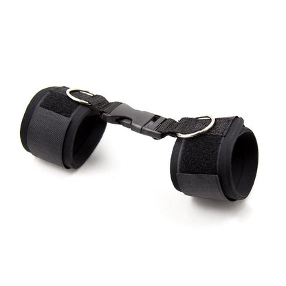LATETOBED BDSM LINE - ESPOSAS DE NEOPRENO PARA TOBILLOS CON VELCRO NEGRO