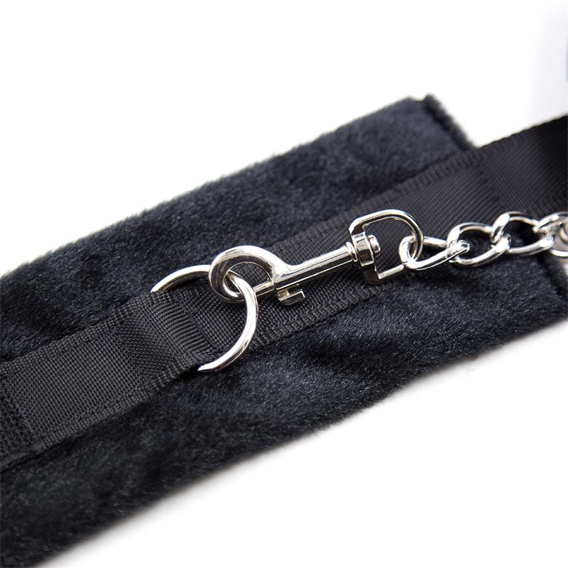 INTOYOU BDSM LINE - ESPOSAS DE TELA CON VELCRO PARA MUÑECAS CON PELO LARGO NEGRO