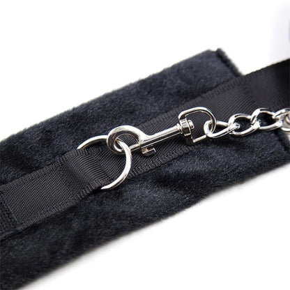 INTOYOU BDSM LINE - ESPOSAS DE TELA CON VELCRO PARA MUÑECAS CON PELO LARGO NEGRO