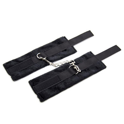 INTOYOU BDSM LINE - ESPOSAS DE TELA CON VELCRO PARA MUÑECAS CON PELO LARGO NEGRO