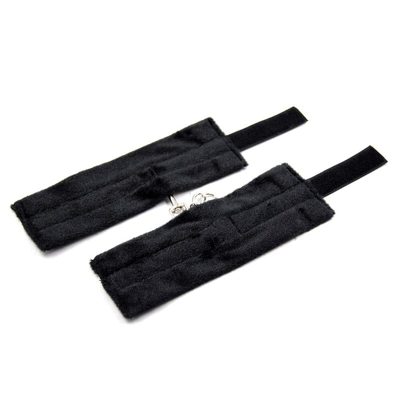 INTOYOU BDSM LINE - ESPOSAS DE TELA CON VELCRO PARA MUÑECAS CON PELO LARGO NEGRO