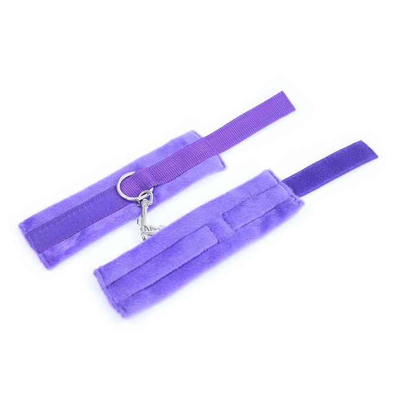 INTOYOU BDSM LINE - ESPOSAS DE TELA CON VELCRO PARA MUÑECAS CON PELO LARGO PÚPURA