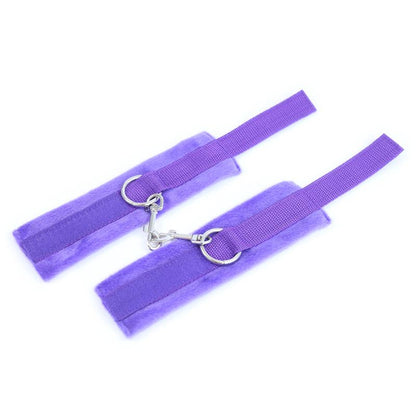 INTOYOU BDSM LINE - ESPOSAS DE TELA CON VELCRO PARA MUÑECAS CON PELO LARGO PÚPURA