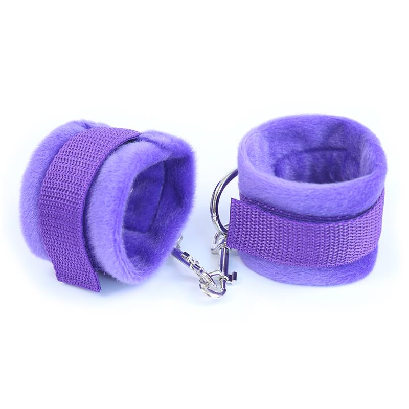 INTOYOU BDSM LINE - ESPOSAS DE TELA CON VELCRO PARA MUÑECAS CON PELO LARGO PÚPURA