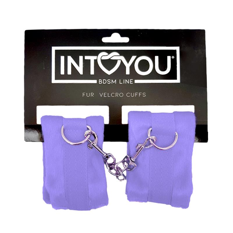 INTOYOU BDSM LINE - ESPOSAS DE TELA CON VELCRO PARA MUÑECAS CON PELO LARGO PÚPURA