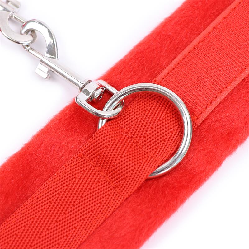 INTOYOU BDSM LINE - ESPOSAS DE TELA CON VELCRO PARA MUÑECAS CON PELO LARGO ROJO