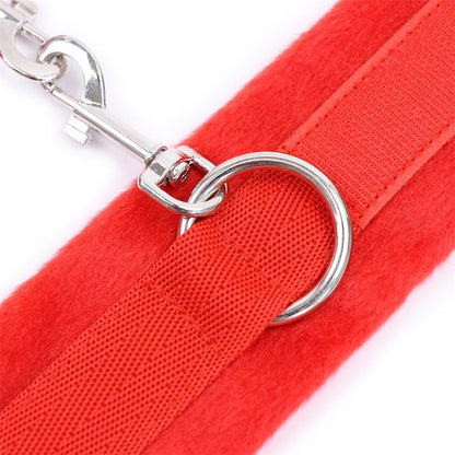 INTOYOU BDSM LINE - ESPOSAS DE TELA CON VELCRO PARA MUÑECAS CON PELO LARGO ROJO
