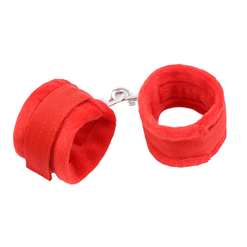 INTOYOU BDSM LINE - ESPOSAS DE TELA CON VELCRO PARA MUÑECAS CON PELO LARGO ROJO