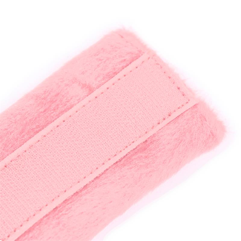 INTOYOU BDSM LINE - ESPOSAS DE TELA CON VELCRO PARA MUÑECAS CON PELO LARGO ROSA