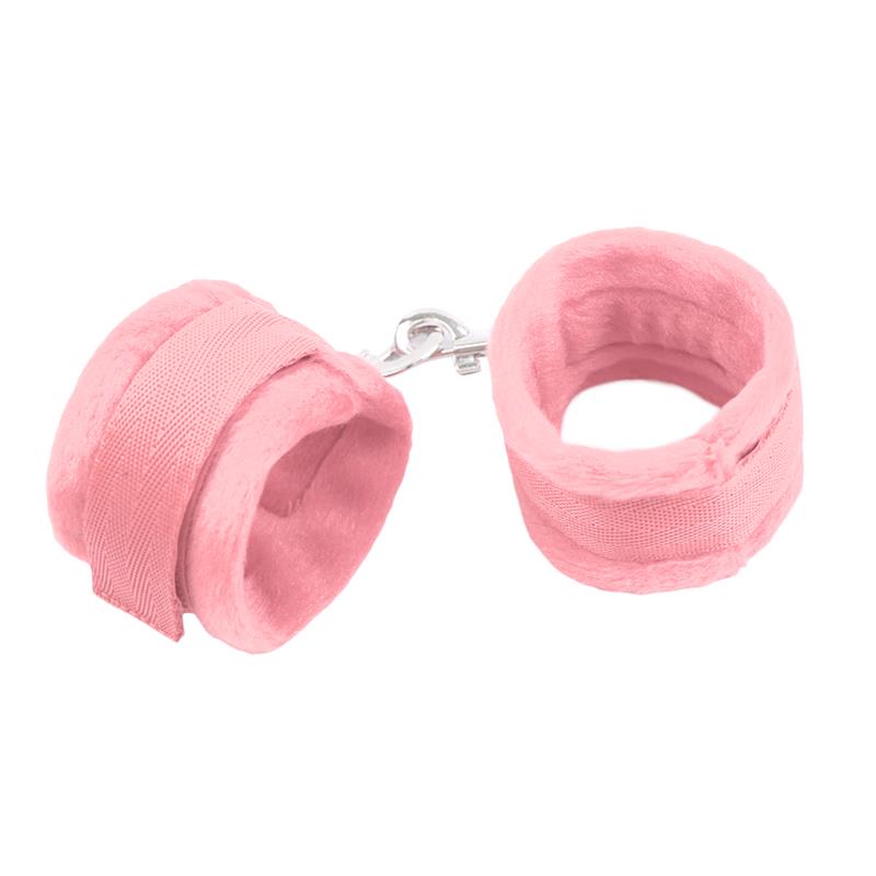 INTOYOU BDSM LINE - ESPOSAS DE TELA CON VELCRO PARA MUÑECAS CON PELO LARGO ROSA