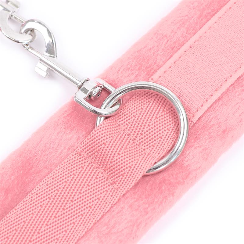 INTOYOU BDSM LINE - ESPOSAS DE TELA CON VELCRO PARA MUÑECAS CON PELO LARGO ROSA